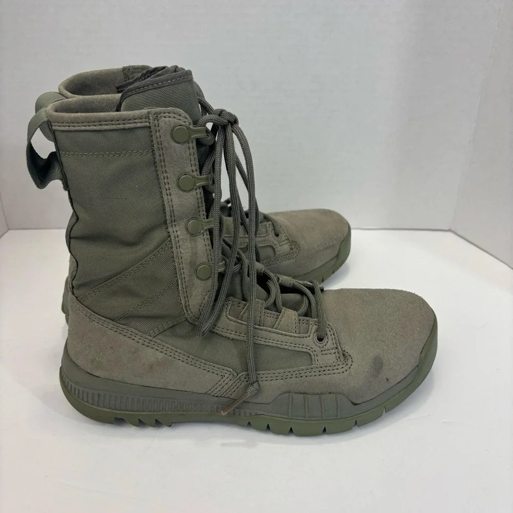 Nike SFB Tactical Combat Boots Mens 5.5 Womens 7.5 Green Suede Lace Up Military
